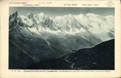 CPA Chamonix Mont Blanc La Chaine des Aiguilles et la Mont Blanc vus de la Flegere