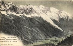 VINTAGE POSTCARD Chamonix Chains of the Mont Blanc Seen from of Flegere