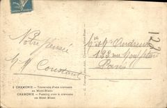 VINTAGE POSTCARD Chamonix Crossed D a crack in Mont Blanc