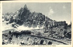 VINTAGE POSTCARD Chamonix Mont Blanc Switches Thickly and the viaduct