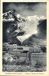 VINTAGE POSTCARD Chamonix Mont Blanc Village and Glacier of Let us work