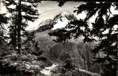 MODERN CARD Chamonix Mont Blanc a Small path