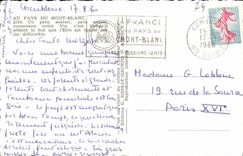 MODERN CARD Chamonix Mont Blanc a Small path