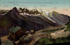 VINTAGE POSTCARD Chamonix Flegere And Vue On the Chain Of Mont Blanc