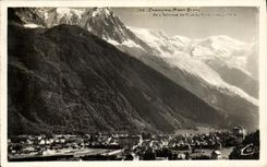 VINTAGE POSTCARD Chamonix the Mont Blanc of L switches plan