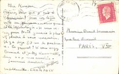 VINTAGE POSTCARD Chamonix the Mont Blanc of L switches plan