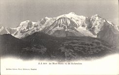 VINTAGE POSTCARD Chamonix the Mont Blanc Seen of Sallanches