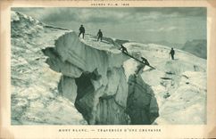 VINTAGE POSTCARD Chamonix Mont Blanc Crossed D a Crack