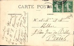 VINTAGE POSTCARD Pyramid of ice in Mont Blanc