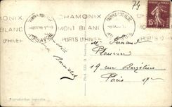 VINTAGE POSTCARD Chamonix Dome and Aiq Gouler