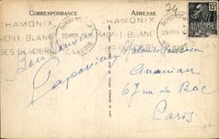 VINTAGE POSTCARD Chamonix Mont Blanc Crossed of the Pinnacles of Plampraz