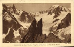 VINTAGE POSTCARD Chamonix Mont Blanc and L Switch of the Giant