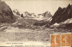 VINTAGE POSTCARD Chamonix Glacier of the Giant of the Giant or Tacul