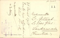 VINTAGE POSTCARD Chamonix Plan of L Switches and Mont Blanc