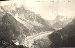 CPA Chamonix La Mer de glace vue de la Flegere