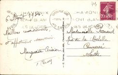 VINTAGE POSTCARD Chamonix Cascades of Blaitiere