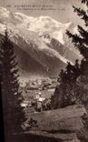 CPA Chamonix Mont Blanc Vue Generale et le Mont Blanc