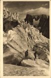 VINTAGE POSTCARD Massive of Mont Blanc Glacier of the Giant
