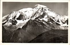 VINTAGE POSTCARD the Mont Blanc Seen from of the Mount D Alpine laburnum