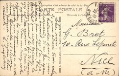 VINTAGE POSTCARD Chamonix Mont Blanc Railroad sea of Ice L Hotel of Montenvers Thickly