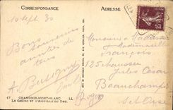VINTAGE POSTCARD Chamonix Mont Blanc the Casino and L Switches Thickly