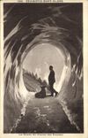 VINTAGE POSTCARD Chamonix Mont Blanc the Cave of the Glacier of Let us work