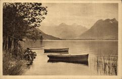 CPA Annecy Le bout du Lac et le Massif des Bauges