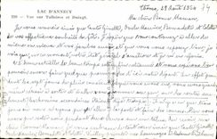 MODERN CARD Lake Annecy Seen On Talloires and Duingt