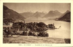 VINTAGE POSTCARD Lake Annecy Talloires And Fund Of the Lake