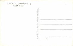 VINTAGE POSTCARD Hte Savoy Megeve and Mont Blanc