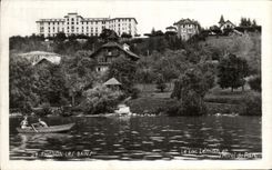 VINTAGE POSTCARD Thonon les Bains the Lake Leman and L Hotel of the park