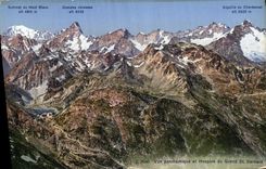 CPA Vue Panoramique et Hospice du Grand St Bernard 
