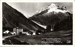 CPA Argentiere Le Grand Hotel Du Col des Montets et l aiguille verte
