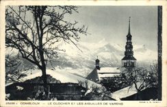 VINTAGE POSTCARD Combloux the Bell tower And the Needles De Varens