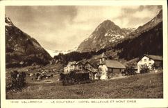 CPA Vallorcine Le Couteray Hotel Bellevue Et Mont Oreb