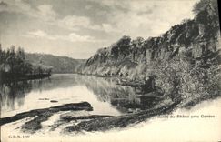 CPA Bords du Rhone pres Geneve