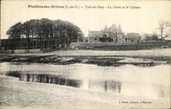 CPA Plestins les Greves Toul an Hery La Greve et le Chateau