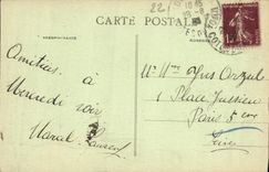 CPA Quintin Le Bonhomme Quintin ou le Pere au Lait Mascaron grostesque ornant le pignon d une ancienne maison 