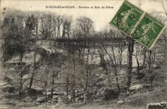 CPA St Nicolas du Pelem Terrasse et Bois du Pelem