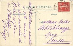 VINTAGE POSTCARD Montbard Seen D part of the City taken of the Meadow