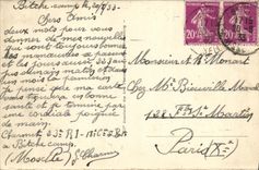 VINTAGE POSTCARD Camp of Bitche the Casino of the Militaria Officers