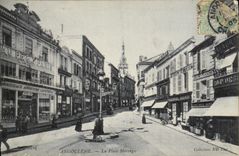VINTAGE POSTCARD Angouleme the Place Marengo Hosiery In Small Paris