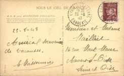 VINTAGE POSTCARD Angouleme L Town hall