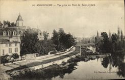 VINTAGE POSTCARD Angouleme Seen from of the Bridge of Cyhard Saint
