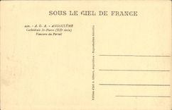 VINTAGE POSTCARD G Has Angouleme Cathedrale St Pierre Voussure of Gate