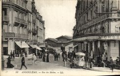 VINTAGE POSTCARD Angouleme Street of the Markets