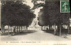 VINTAGE POSTCARD Angouleme Towards the Carnot Monument