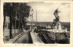 VINTAGE POSTCARD Angouleme Desaix Rampart and Statue Carnot