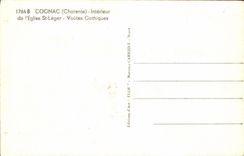 VINTAGE POSTCARD Interior Cognac L Church Light St Gothic Vaults