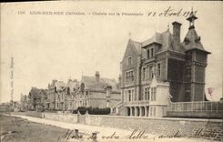 VINTAGE POSTCARD Lion sur Mer Country cottages on the Walk